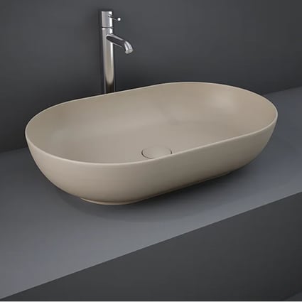 Νιπτήρας Feeling Oval Cappuccino matt 55x35x13 cm Rak Ceramics